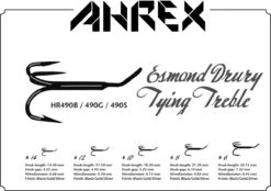 Ahrex HR490S Esmond Drury Tying Treble - Silver Finish -Visserijmeesterwinkel Ahrex HR490S Esmond Drury Tying Treble Silver Finish ahr490S XX hr 490 ed tying treble