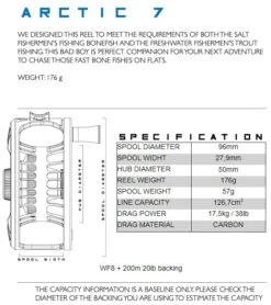 Alfa Arctic Reel Lava Red 25 Alfa Arctic Reel Lava Red -Visserijmeesterwinkel Alfa Arctic Reel Lava Red ALFAARCTLR XXX arctic reel specs 7