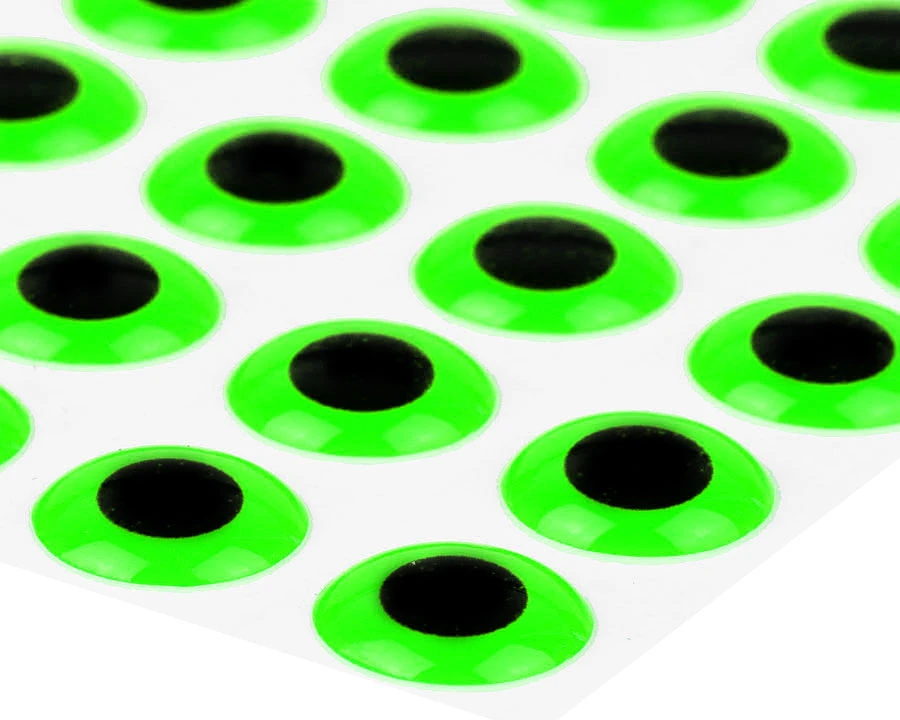 3D Epoxy Eyes Fluo Green 20pc 1 3D Epoxy Eyes Fluo Green 20pc