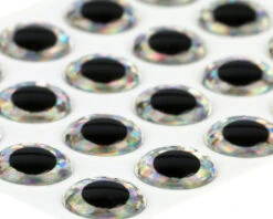 3D Epoxy Eyes Holographic Silver 20pc