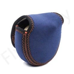 Euro Flies Sheep Skin Reel Bag Black/Blue -Visserijmeesterwinkel Euro Flies Sheep Skin Reel Bag BlackBlue EF REELPOUCH XXX reel bag2