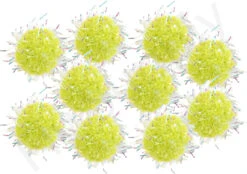 Glitter Eggs Chartreuse 10pc