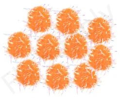 Glitter Eggs Hot Orange 10pc