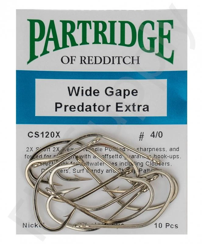 Partridge Wide Gape Predator Extra Hooks 2 Partridge Wide Gape Predator Extra Hooks - Afbeelding 2