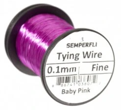 Semperfli Ultra Thin 0.1mm Wire On Spool -Visserijmeesterwinkel Semperfli Ultra Thin 01mm Wire On Spool UT01WIRE XXX finewire baby pink