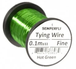 Semperfli Ultra Thin 0.1mm Wire On Spool -Visserijmeesterwinkel Semperfli Ultra Thin 01mm Wire On Spool UT01WIRE XXX finewire hot green