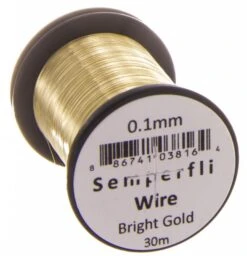 Semperfli Ultra Thin 0.1mm Wire On Spool -Visserijmeesterwinkel Semperfli Ultra Thin 01mm Wire On Spool UT01WIRE XXX sem lwire bgold