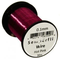 Semperfli Ultra Thin 0.1mm Wire On Spool -Visserijmeesterwinkel Semperfli Ultra Thin 01mm Wire On Spool UT01WIRE XXX wire hot pink new label