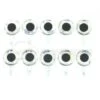 Funky Tab Eyes Silver 10pc