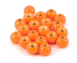 Tungsten Beads Orange Metallic 25pc