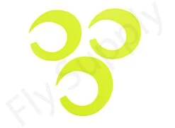 Wiggle Tails Jumbo Slim 3pc Original Pacchiarini's -Visserijmeesterwinkel Wiggle Tails Jumbo Slim 3pc Original Pacchiarinis FSTYING WTJS X 14. fluo yellow