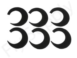 Wiggle Tails XL 6pc Original Pacchiarini's -Visserijmeesterwinkel Wiggle Tails XL 6pc Original Pacchiarinis FSTYING WTXL X black