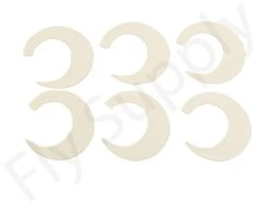 Wiggle Tails XL 6pc Original Pacchiarini's -Visserijmeesterwinkel Wiggle Tails XL 6pc Original Pacchiarinis FSTYING WTXL X white