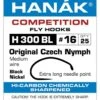 Hanak Czech Nymph H 300 BL Hooks 25 Pc
