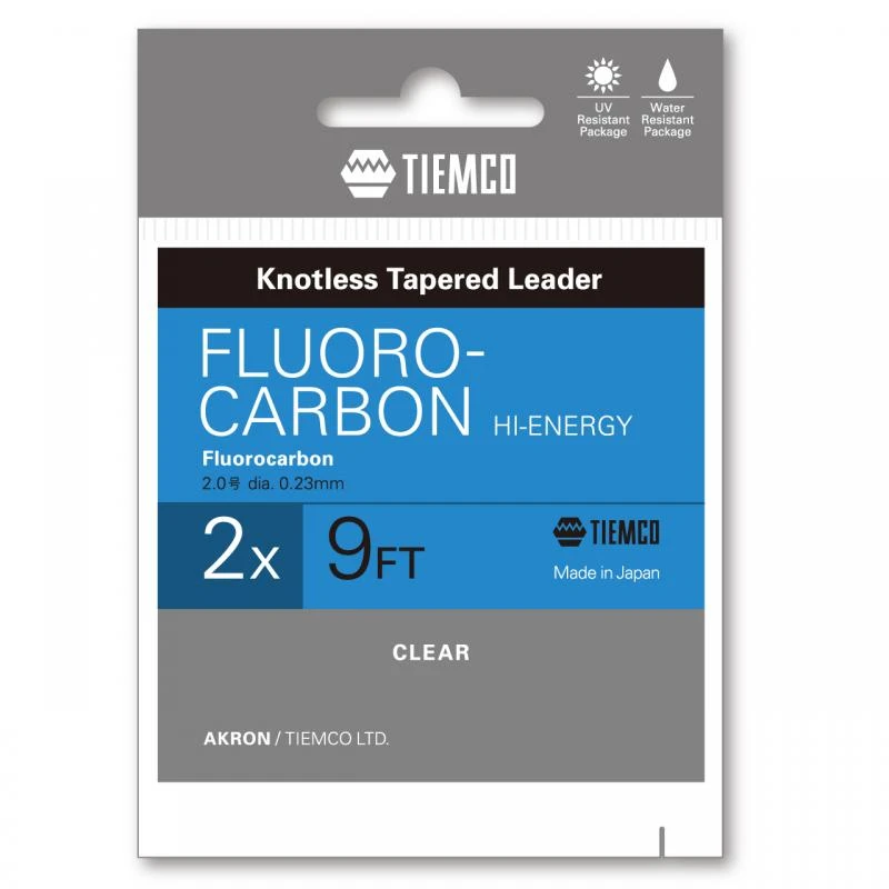 Tiemco Fluorocarbon 9ft Hi-Energy Leader 1 Tiemco Fluorocarbon 9ft Hi-Energy Leader